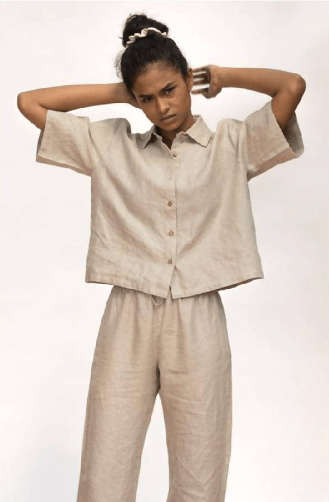 Natural Linen Pyjama Set– Millie